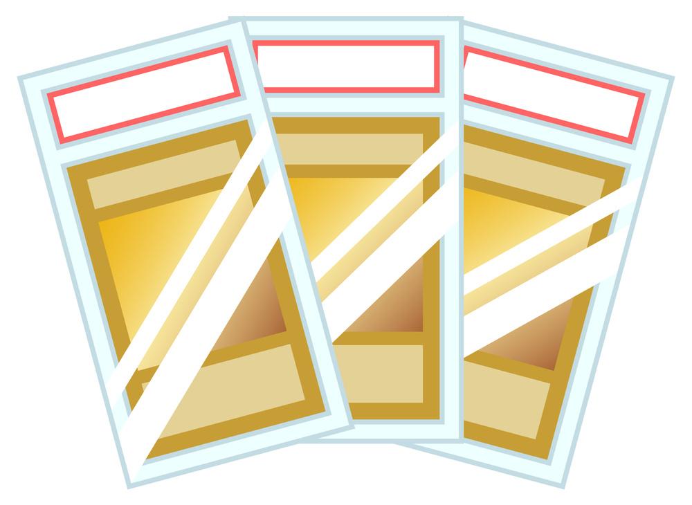 鑑定ケースに入ったカードのイラスト
